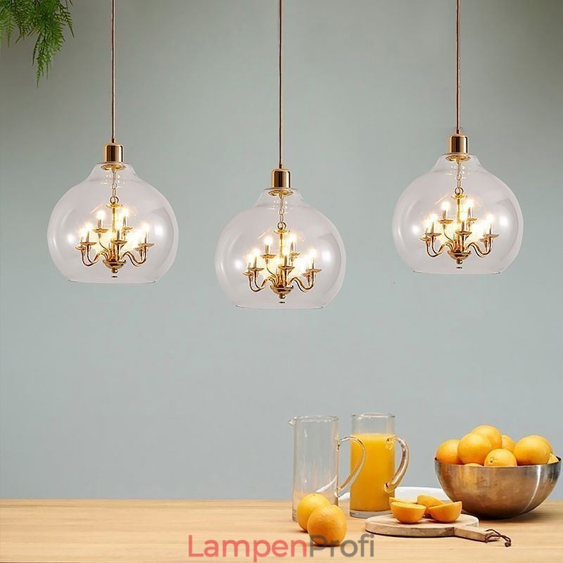 Glas Pendelleuchte Moderne Minimalistische Schmiedeeisen Deckenleuchte 9 Lichter