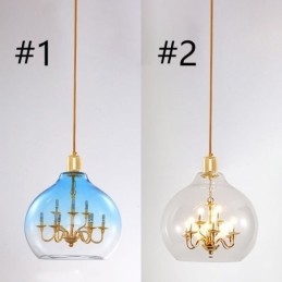 Glas Pendelleuchte Moderne Minimalistische Schmiedeeisen Deckenleuchte 9 Lichter