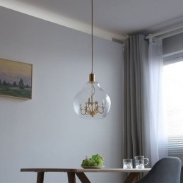 Glas Pendelleuchte Moderne Minimalistische Schmiedeeisen Deckenleuchte 9 Lichter