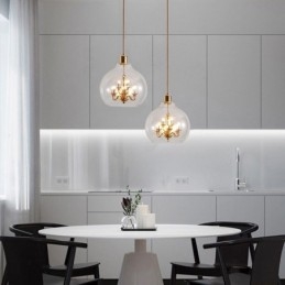 Glas Pendelleuchte Moderne Minimalistische Schmiedeeisen Deckenleuchte 9 Lichter