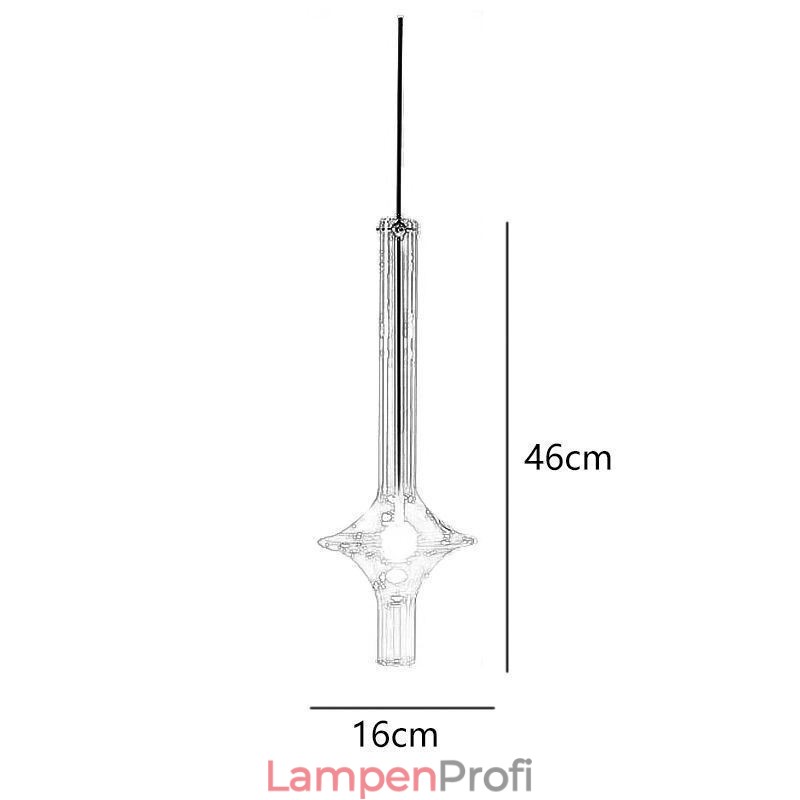 Glasröhre Pendelleuchte Moderne minimalistische Schmiedeeisen Deckenleuchte