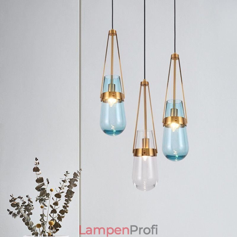 Wassertropfen Glas Pendelleuchte Moderne minimalistische Schmiedeeisen kleine Deckenleuchte
