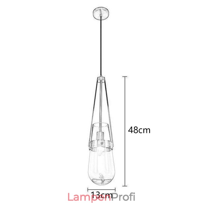 Wassertropfen Glas Pendelleuchte Moderne minimalistische Schmiedeeisen kleine Deckenleuchte