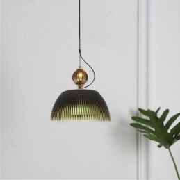 Faltenrock Glas Pendelleuchte Moderne minimalistische Schmiedeeisen kleine Deckenleuchte