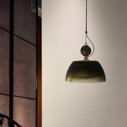 Faltenrock Glas Pendelleuchte Moderne minimalistische Schmiedeeisen kleine Deckenleuchte