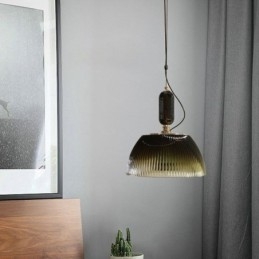 Faltenrock Glas Pendelleuchte Moderne minimalistische Schmiedeeisen kleine Deckenleuchte