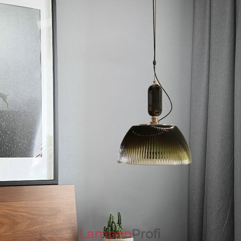 Faltenrock Glas Pendelleuchte Moderne minimalistische Schmiedeeisen kleine Deckenleuchte