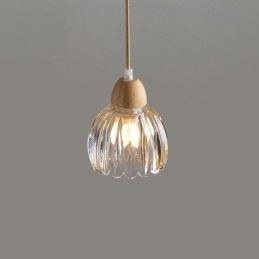 Glas Pendelleuchte Retro Pastoralen Stil Insel Deckenleuchte Gummi Holz Dekorative Lampe
