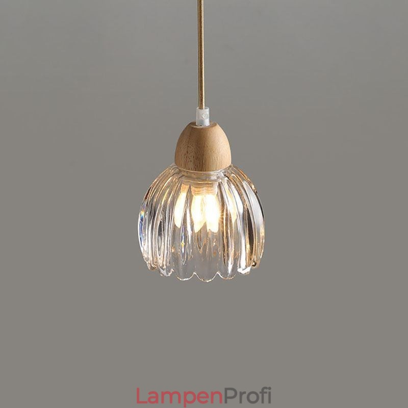 Glas Pendelleuchte Retro Pastoralen Stil Insel Deckenleuchte Gummi Holz Dekorative Lampe