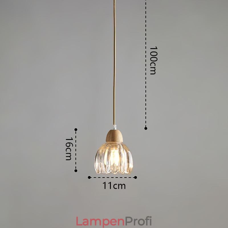 Glas Pendelleuchte Retro Pastoralen Stil Insel Deckenleuchte Gummi Holz Dekorative Lampe