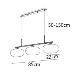 Nordische Glaspendelleuchte Kreative Schmiedeeisen-Deckenleuchte