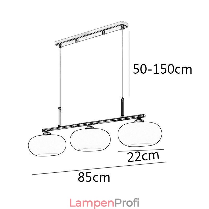 Nordische Glaspendelleuchte Kreative Schmiedeeisen-Deckenleuchte