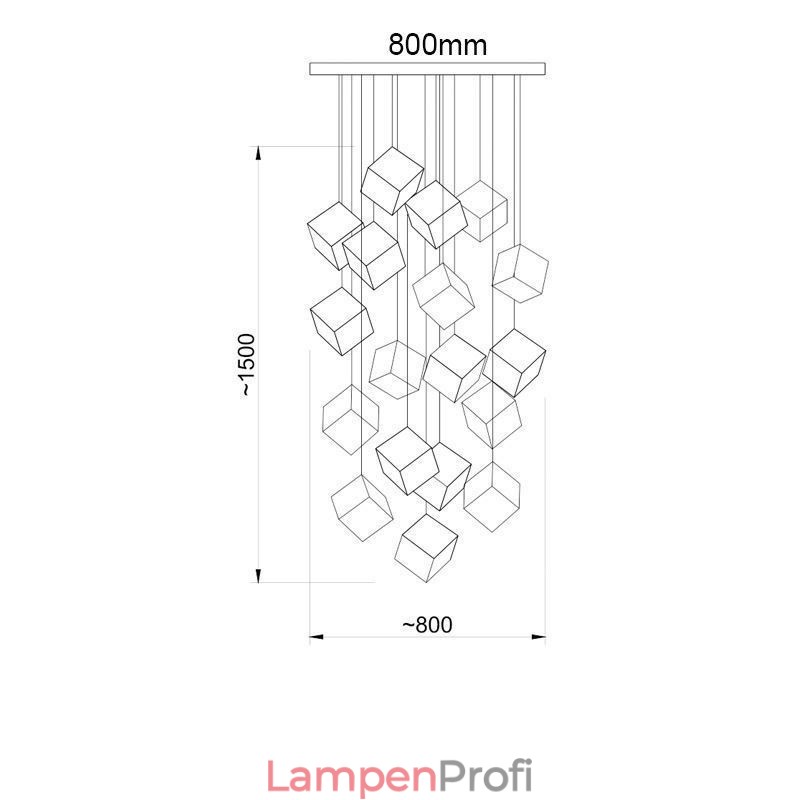 Kreative Glas Pendelleuchte Pavilion Deckenleuchten
