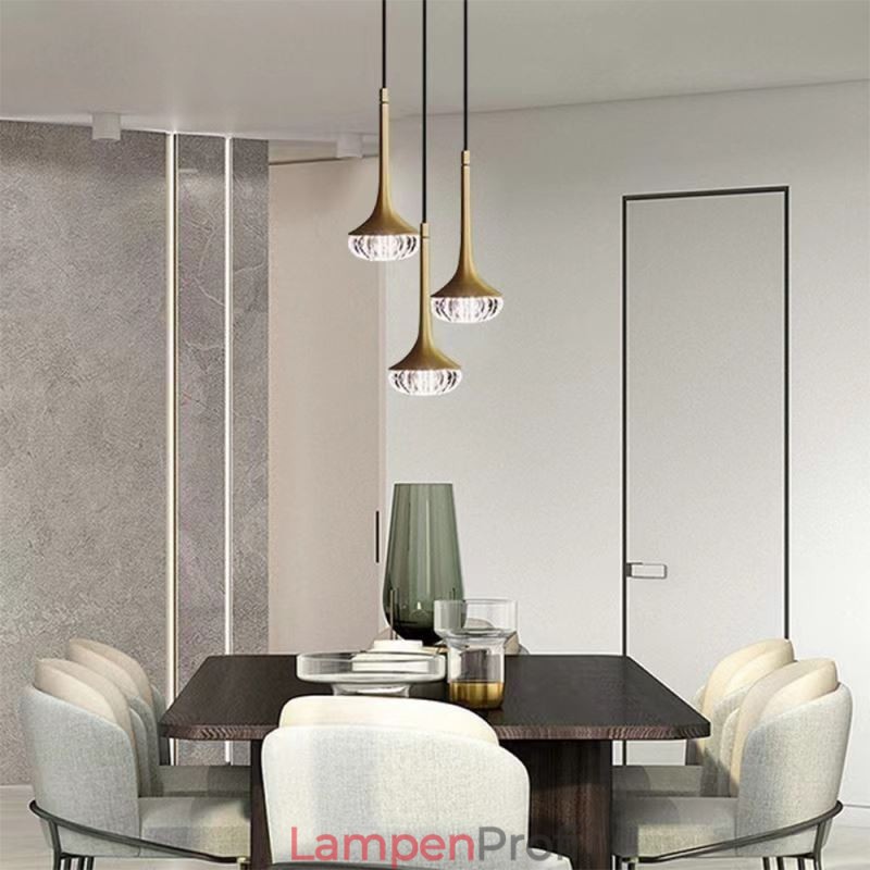 Moderne Pendelleuchte aus Glas, Deckenleuchte aus Schmiedeeisenglas