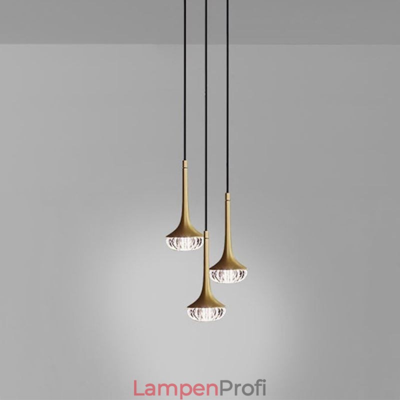 Moderne Pendelleuchte aus Glas, Deckenleuchte aus Schmiedeeisenglas