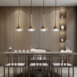 Moderne Pendelleuchte aus Glas, Deckenleuchte aus Schmiedeeisenglas