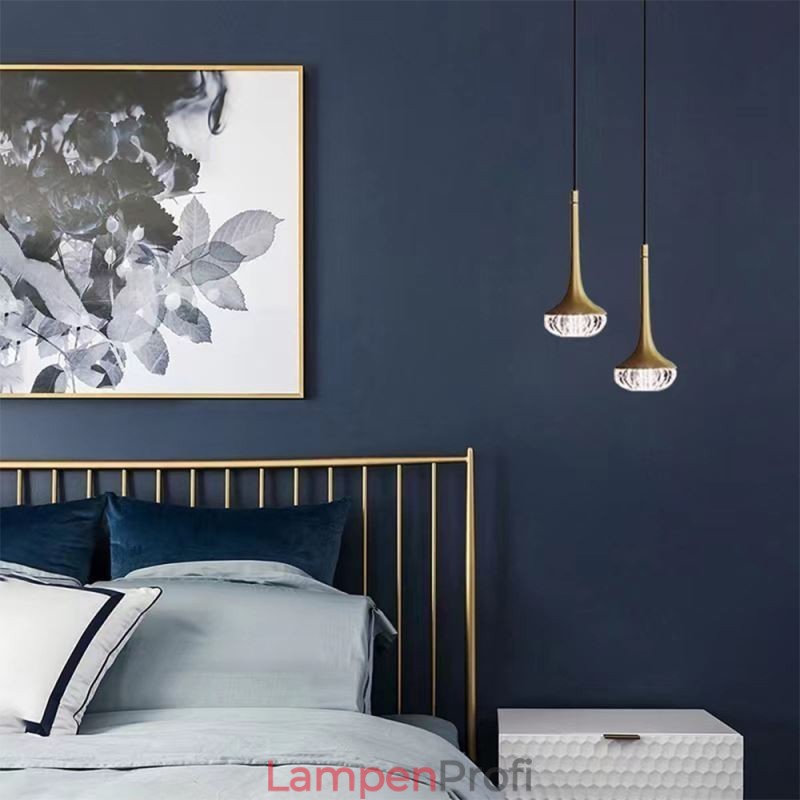 Moderne Pendelleuchte aus Glas, Deckenleuchte aus Schmiedeeisenglas