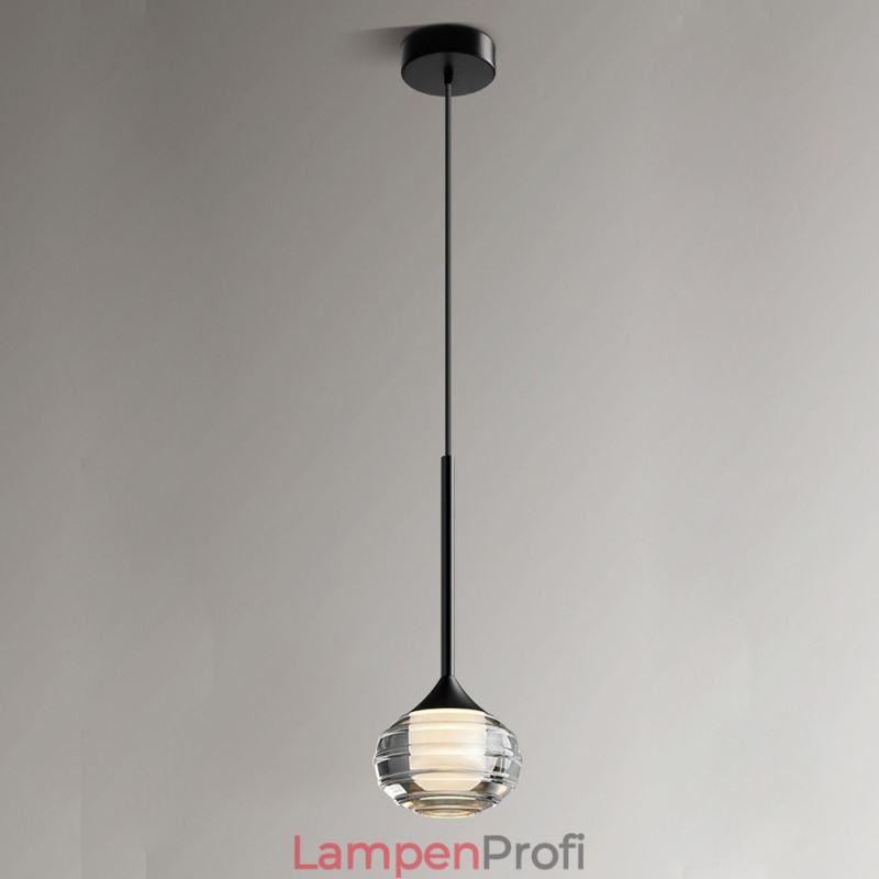 Einfache Glas Pendelleuchte Schwarz Dekorative Deckenleuchten