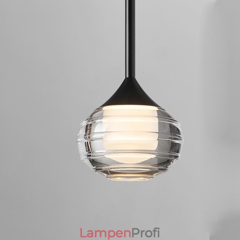 Einfache Glas Pendelleuchte Schwarz Dekorative Deckenleuchten
