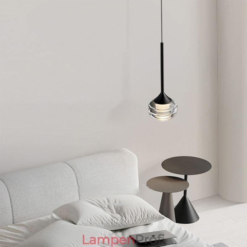 Einfache Glas Pendelleuchte Schwarz Dekorative Deckenleuchten