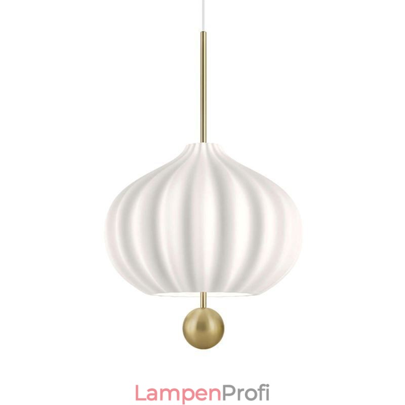Moderne Pendelleuchte aus weißem Glas in Kugelform, minimalistische Deckenleuchte