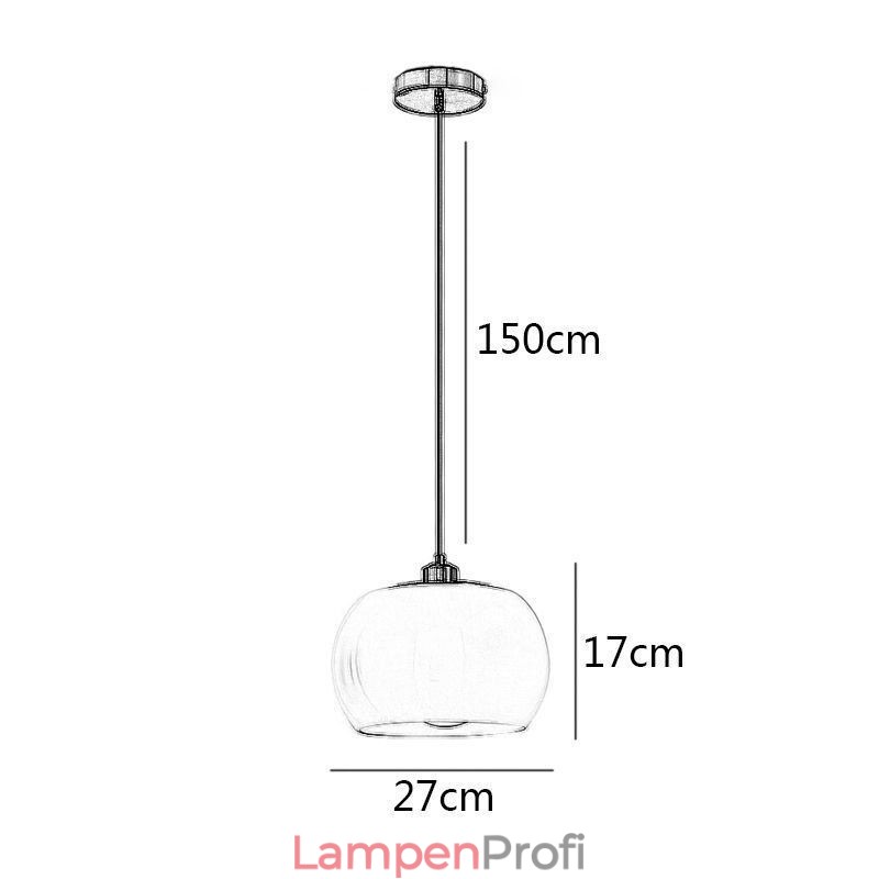 Moderne Glas Pendelleuchte Kürbis Design Pendelleuchte