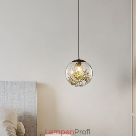 Glaskugel Pendelleuchte Blätter Weihnachten Hängebeleuchtung