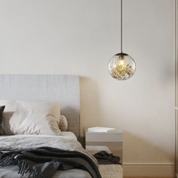 Glaskugel Pendelleuchte Blätter Weihnachten Hängebeleuchtung