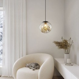 Glaskugel Pendelleuchte Blätter Weihnachten Hängebeleuchtung