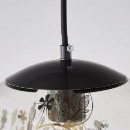 Glaskugel Pendelleuchte Blätter Weihnachten Hängebeleuchtung