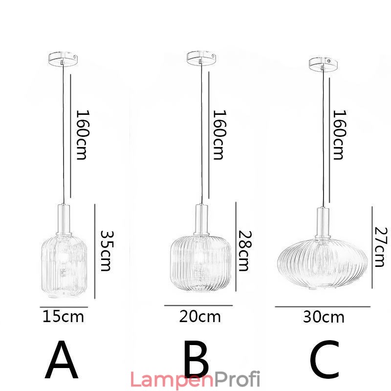 Moderne Pendelleuchte mit einer Leuchte aus Glas, Pendelleuchte, Insel