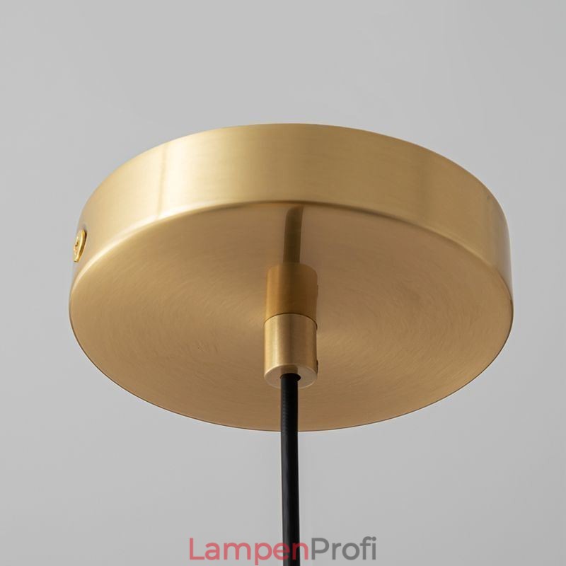 Pendelleuchte aus gebürstetem Gold mit einem Kopf