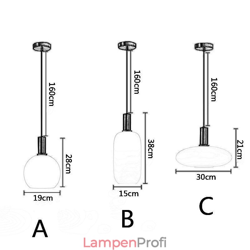 Moderne einfache Pendelleuchte Glas Pendelleuchte