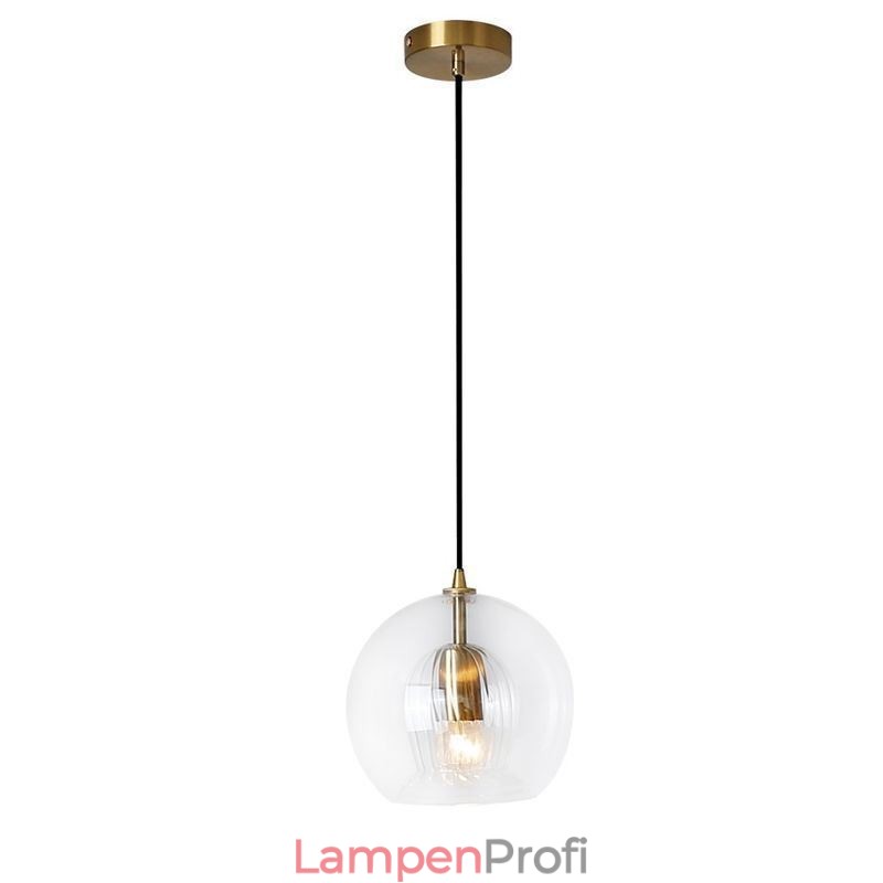 Moderne Pendelleuchte aus Glas mit Einzelkopf