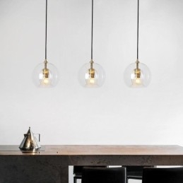 Moderne Pendelleuchte aus Glas mit Einzelkopf