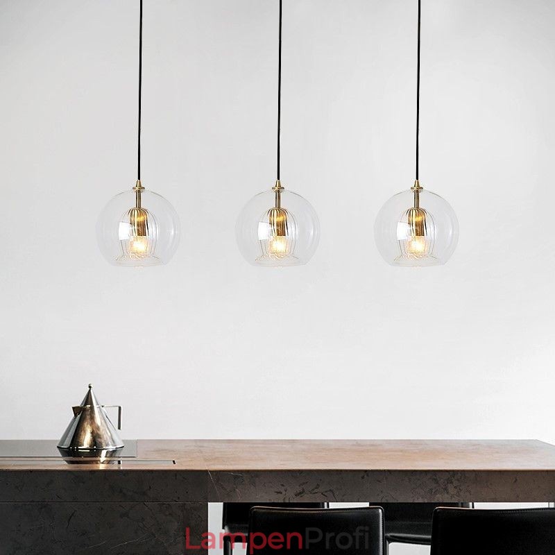 Moderne Pendelleuchte aus Glas mit Einzelkopf
