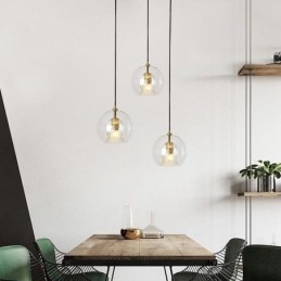 Moderne Pendelleuchte aus Glas mit Einzelkopf