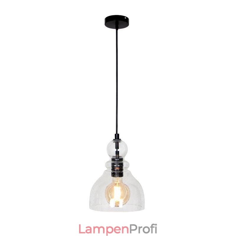 Moderne Eisen Pendelleuchte Kürbis Glas Hängeleuchte