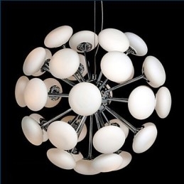 Moderne Yestaurant-Lampe, einfache kreisförmige Pendelleuchte aus Glas im europäischen Stil