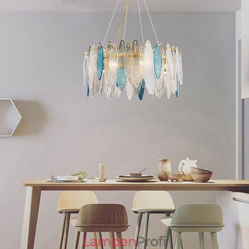 Zeitgenössische, elegante Pendelleuchte aus Glas