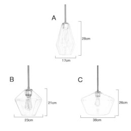 Moderne, schlichte Pendelleuchte aus Glas