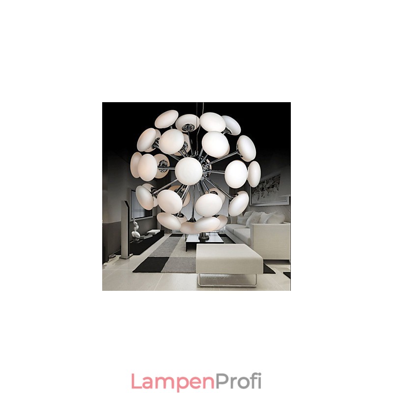Moderne Yestaurant-Lampe, einfache kreisförmige Pendelleuchte aus Glas im europäischen Stil