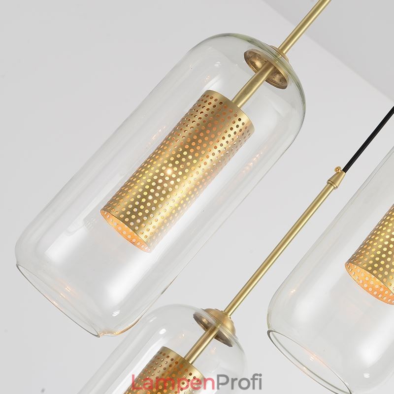 Nordische Pendelleuchte aus klarem Glas Einzigartige Pendelleuchte aus innenliegendem Messing