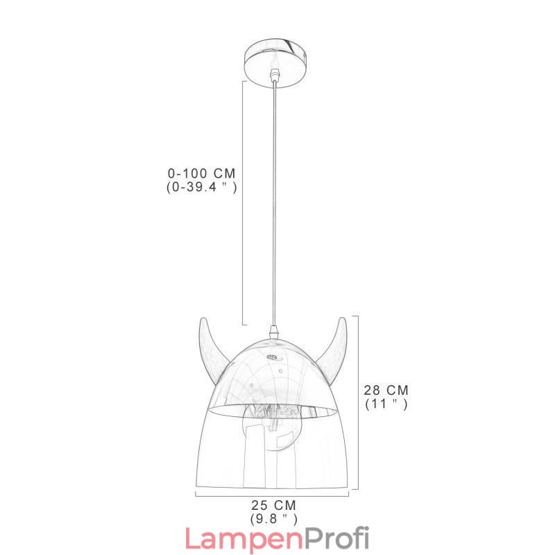 Klassische Glas Pendelleuchte Holz Horn Lampe Kreative Beleuchtung