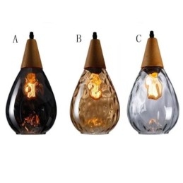 Pendelleuchte Tropfenförmiger Glasschirm Lampenlicht