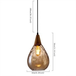 Pendelleuchte Tropfenförmiger Glasschirm Lampenlicht