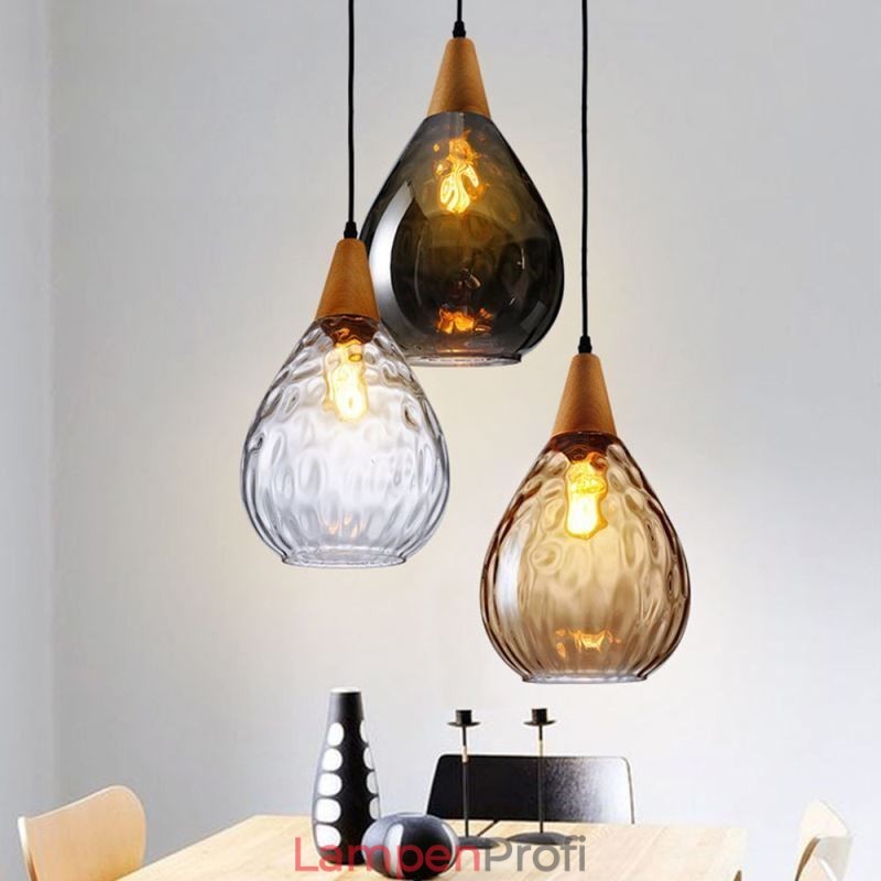 Pendelleuchte Tropfenförmiger Glasschirm Lampenlicht