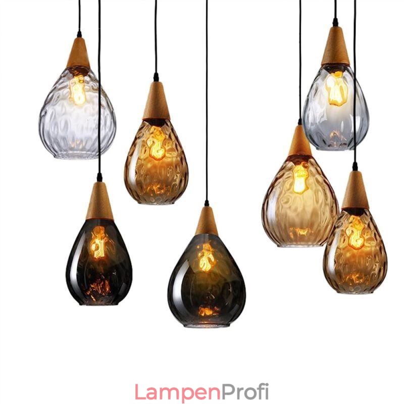 Pendelleuchte Tropfenförmiger Glasschirm Lampenlicht