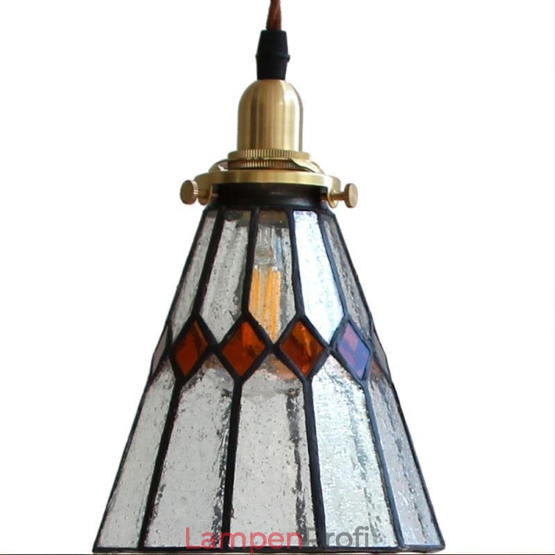 Rustikale Deckenleuchte Buntglas Pendelleuchte
