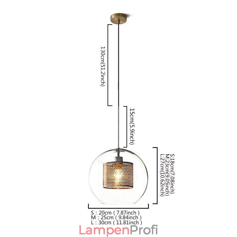 Nordic Pendelleuchte Glas Home Beleuchtung Runde Kugelform Lampe Nachttischlampe
